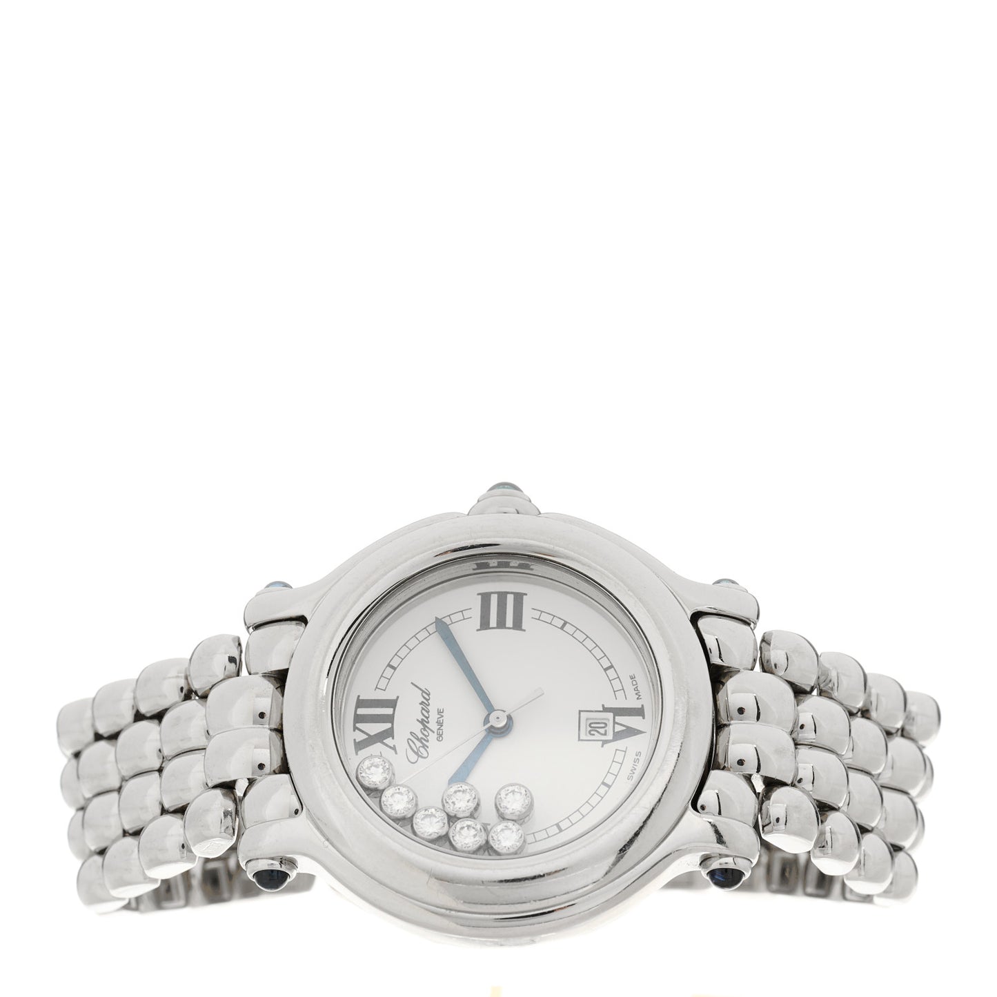 Stainless Steel 7 Diamond 32mm Happy Sport Quartz Watch