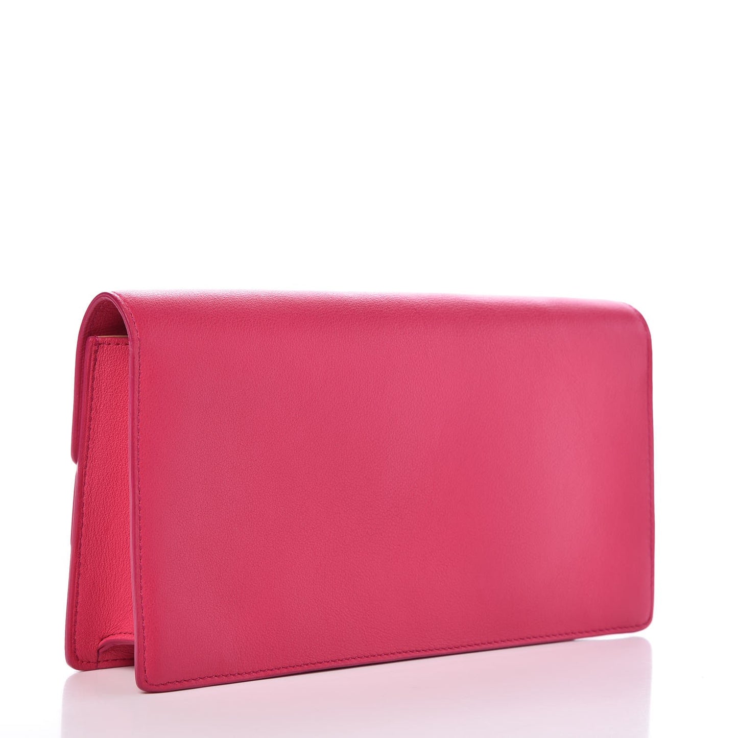 Calfskin Galuchat Long Madame Polo Clutch Rose Indien