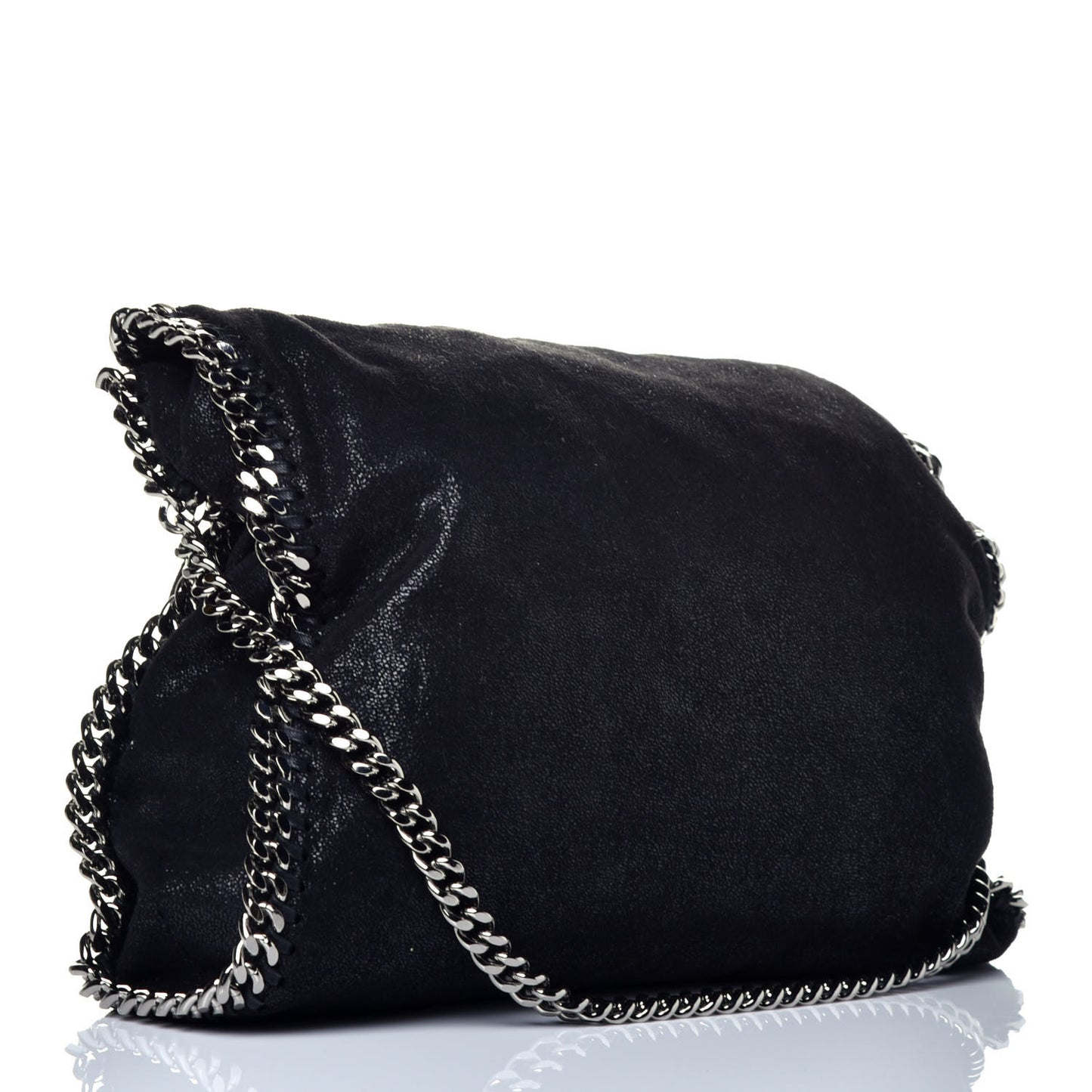 Shaggy Deer Falabella Fold Over Tote Black