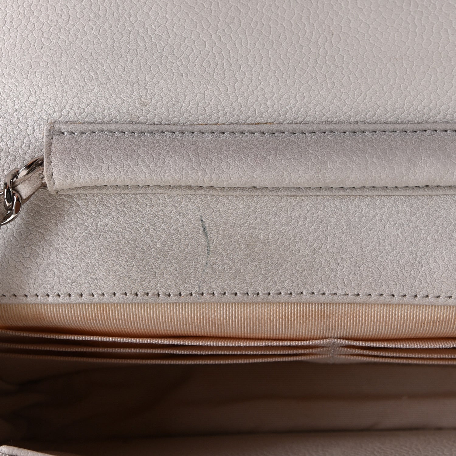 Chanel Caviar Timeless CC Wallet on Chain WOC White 5 of 10