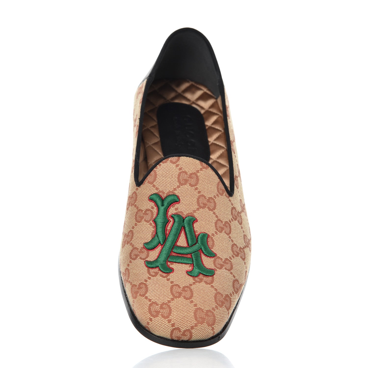 Gucci X MLB GG Monogram LA Dodgers Embroidered Mens Loafers 8.5 Beige Ruggine Black 17 of 19