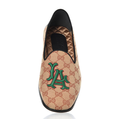 Gucci X MLB GG Monogram LA Dodgers Embroidered Mens Loafers 8.5 Beige Ruggine Black 17 of 19
