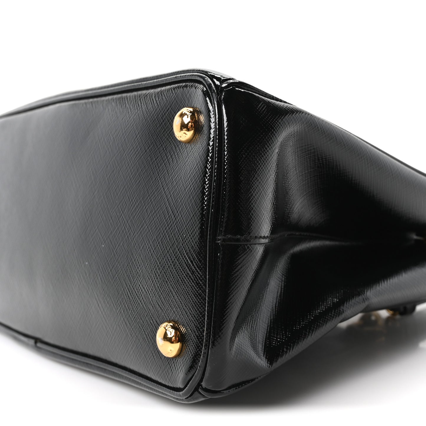 Saffiano Vernice Small Galleria Double Zip Tote Black