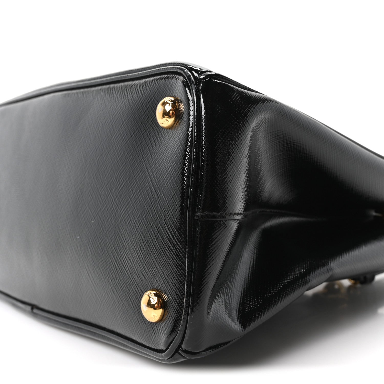 Prada Saffiano Vernice Small Galleria Double Zip Tote Black 10 of 10