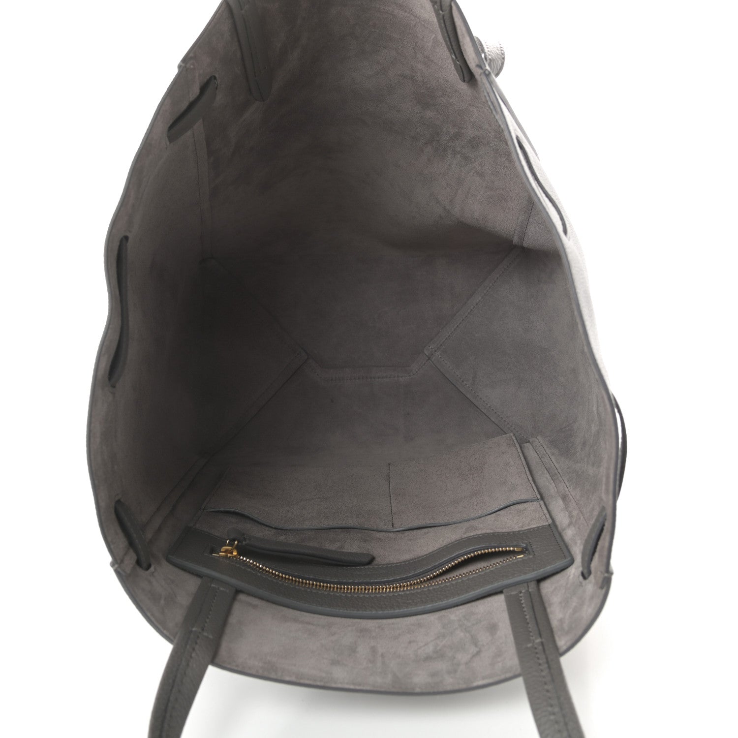 Celine Soft Grained Calfskin Small Belt Cabas Phantom Grey 5 of 11