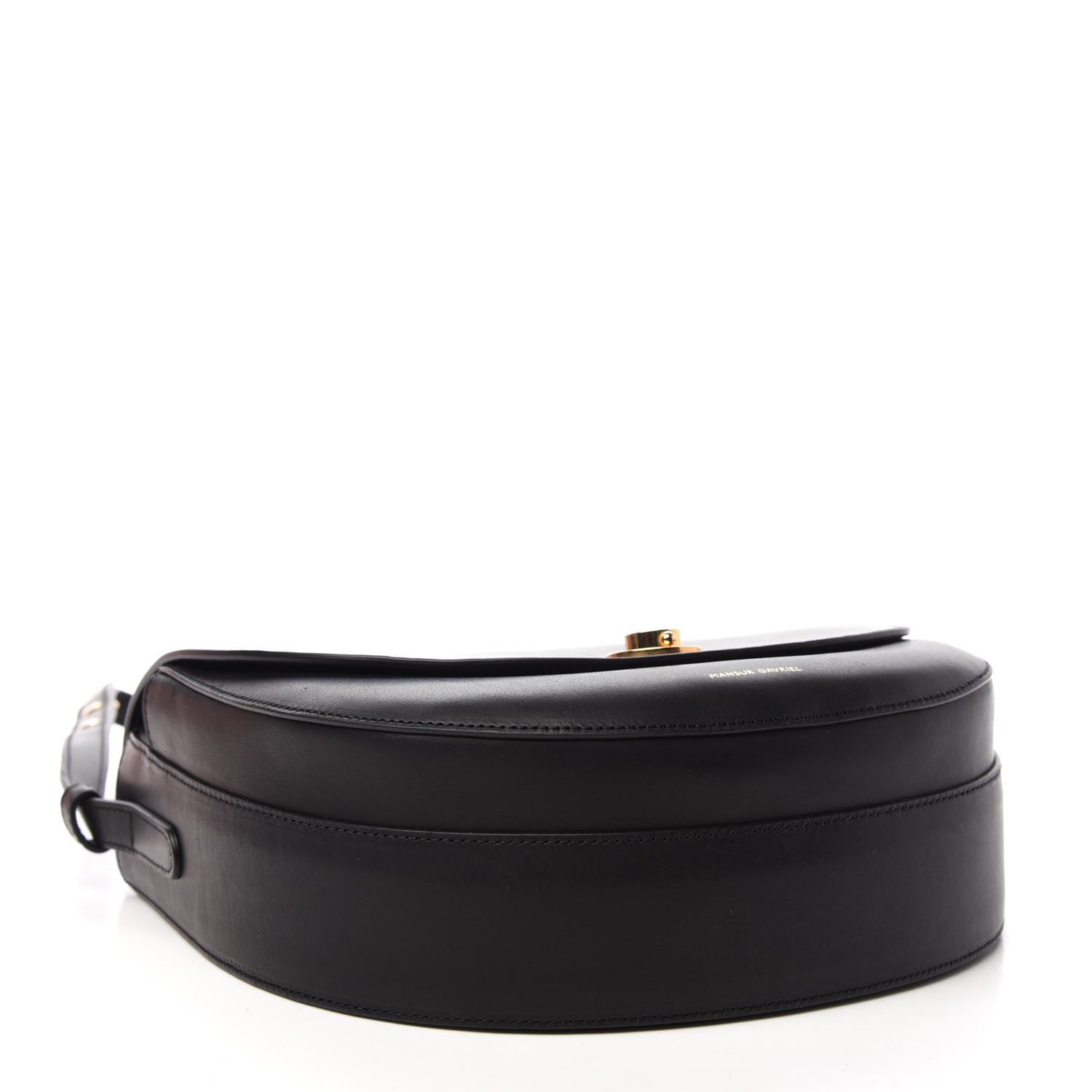 Mansur Gavriel Calfskin Saddle Crossbody Bag Black 4 of 10