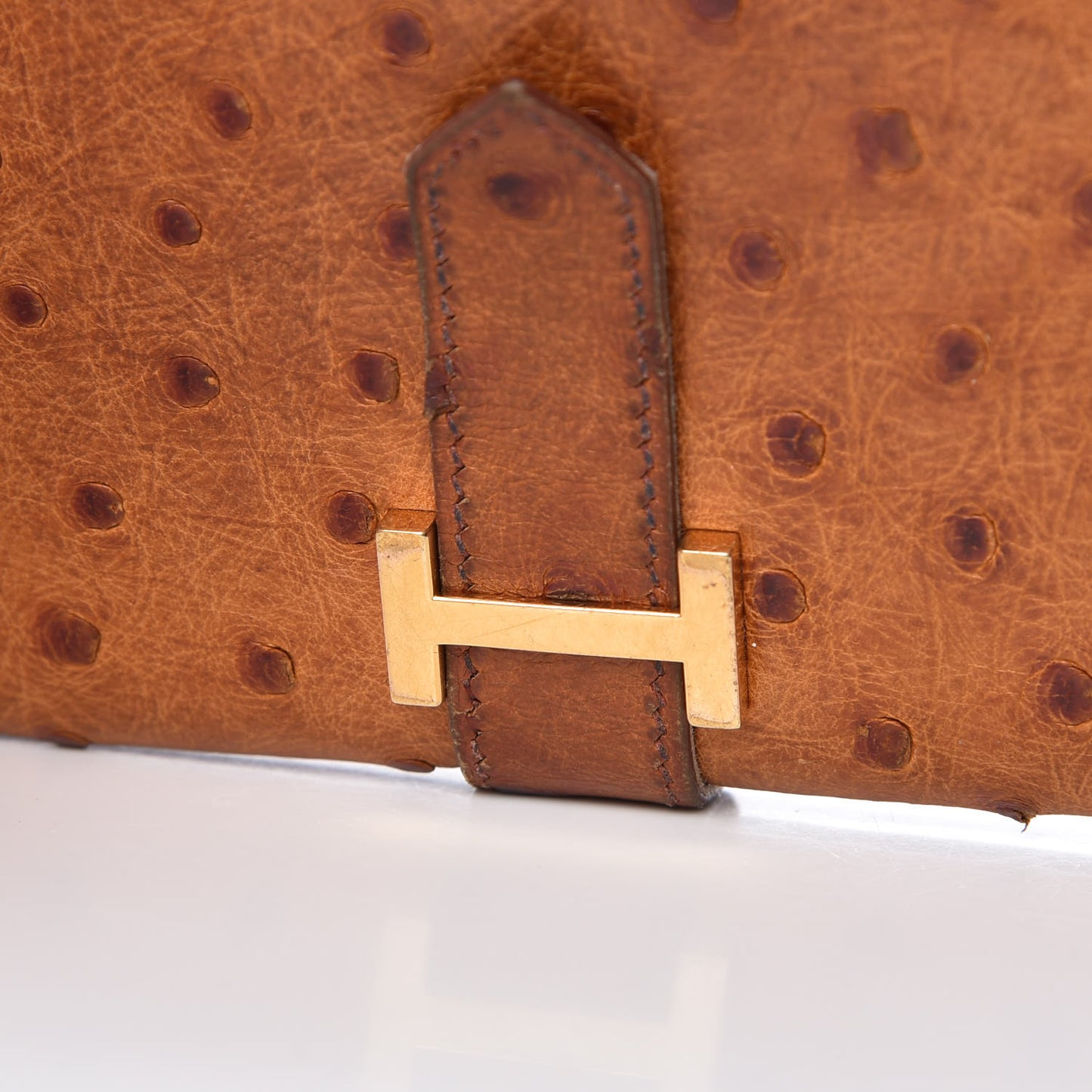 Ostrich Bearn Wallet Gold