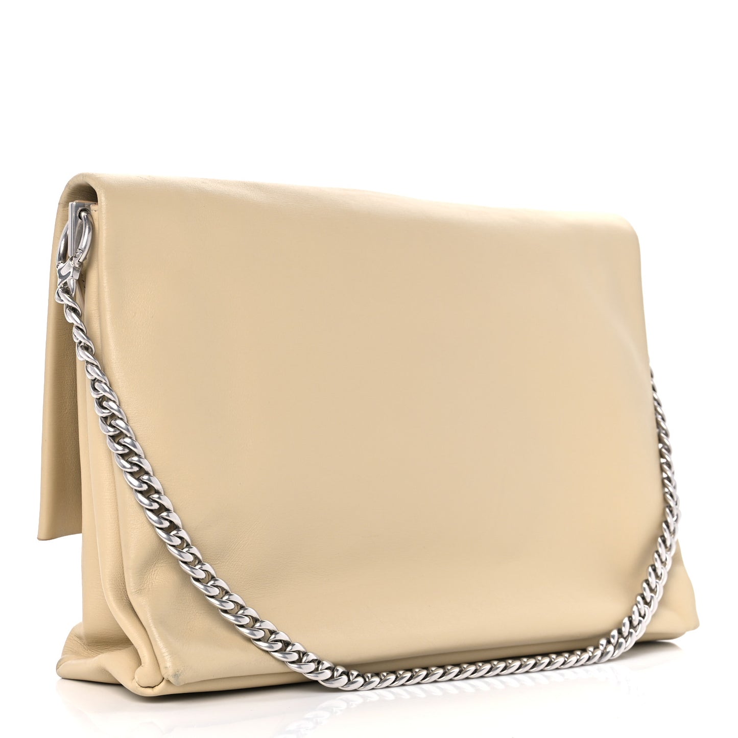 Smooth Calfskin Blade Chain Flap Vanilla