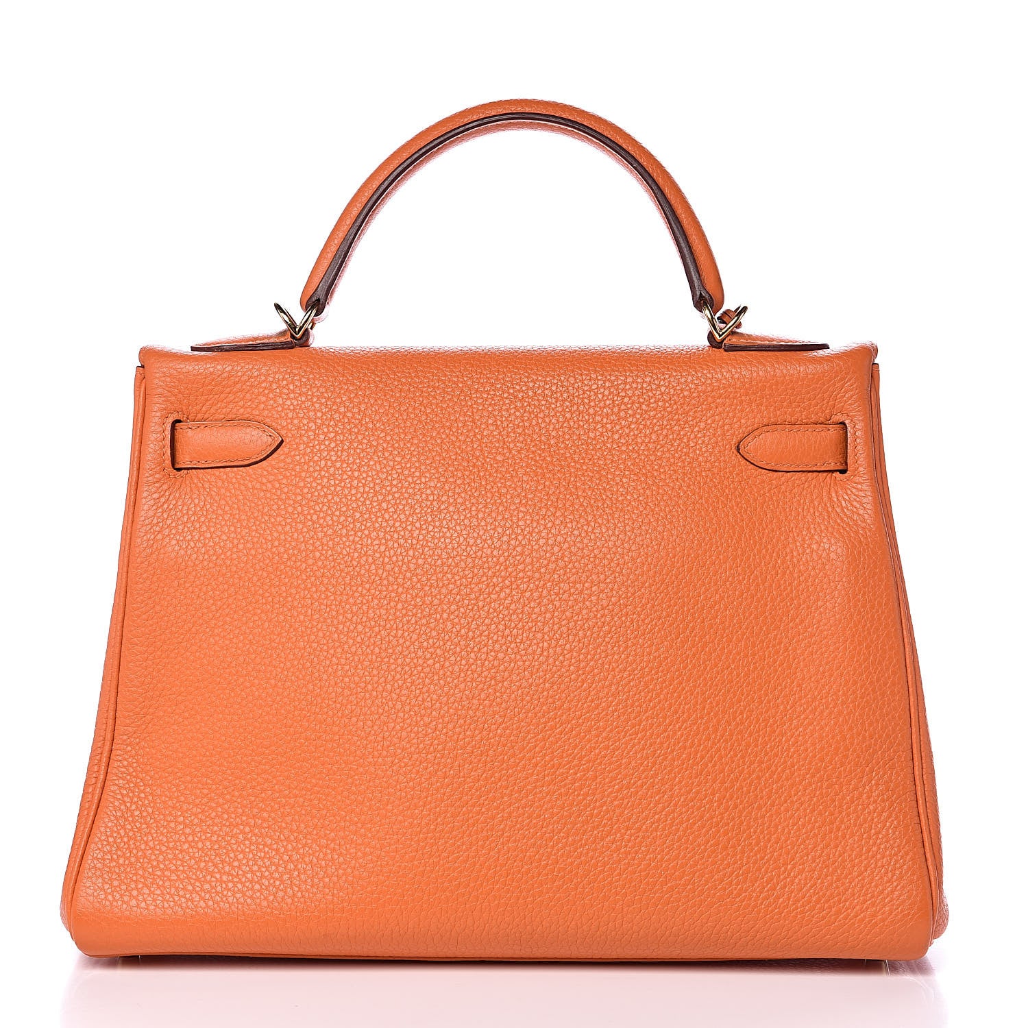 Hermes Taurillon Clemence Kelly Retourne 32 Orange 4 of 33