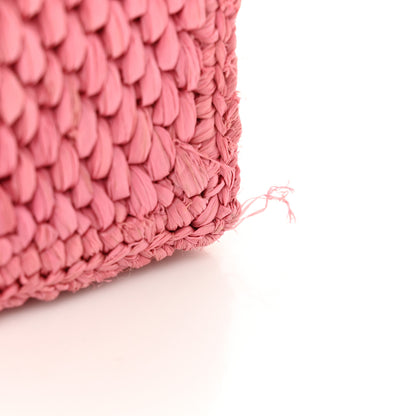 Loewe X PAULA'S IBIZA Raffia Font Tote Sunset Pink 11 of 12