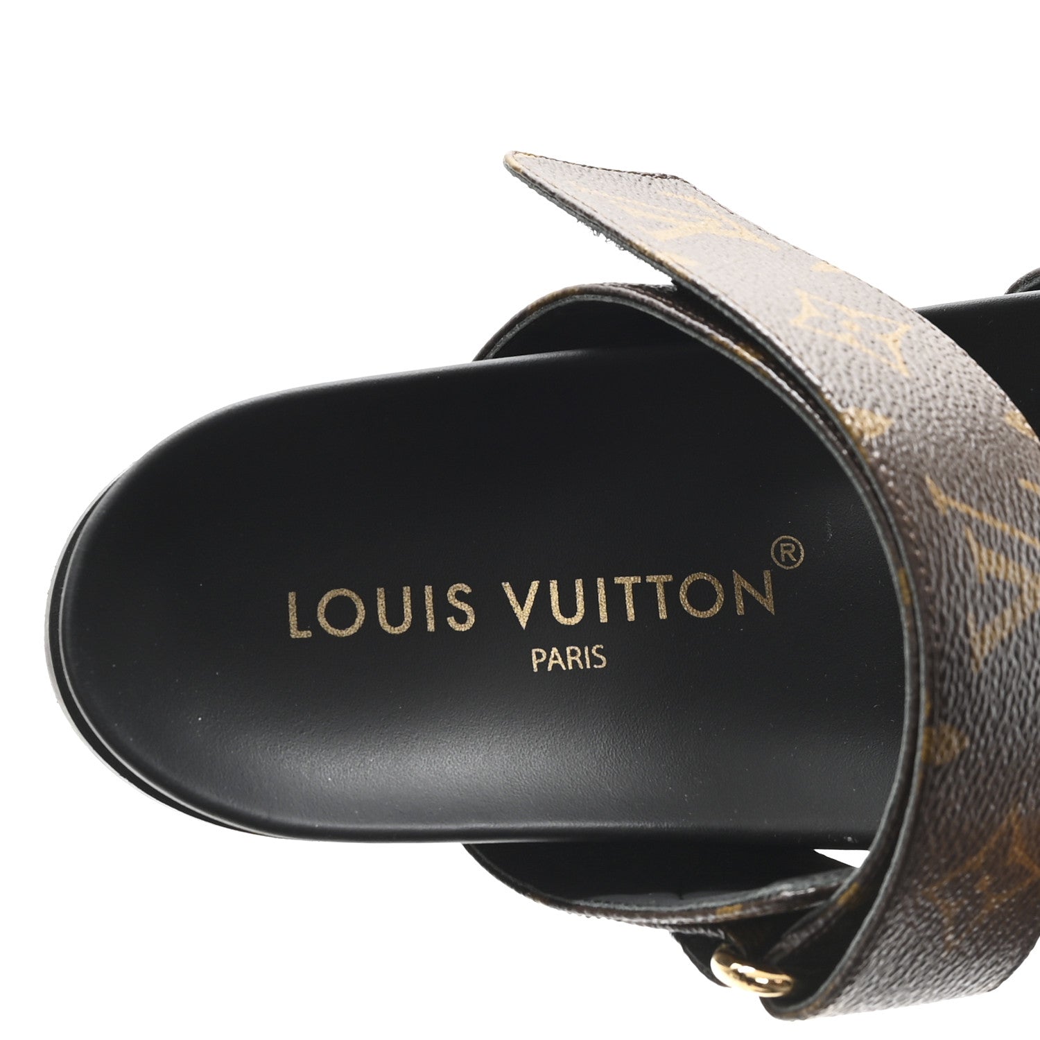 Louis Vuitton Monogram Bom Dia Mule Sandals 36.5 Black 9 of 9