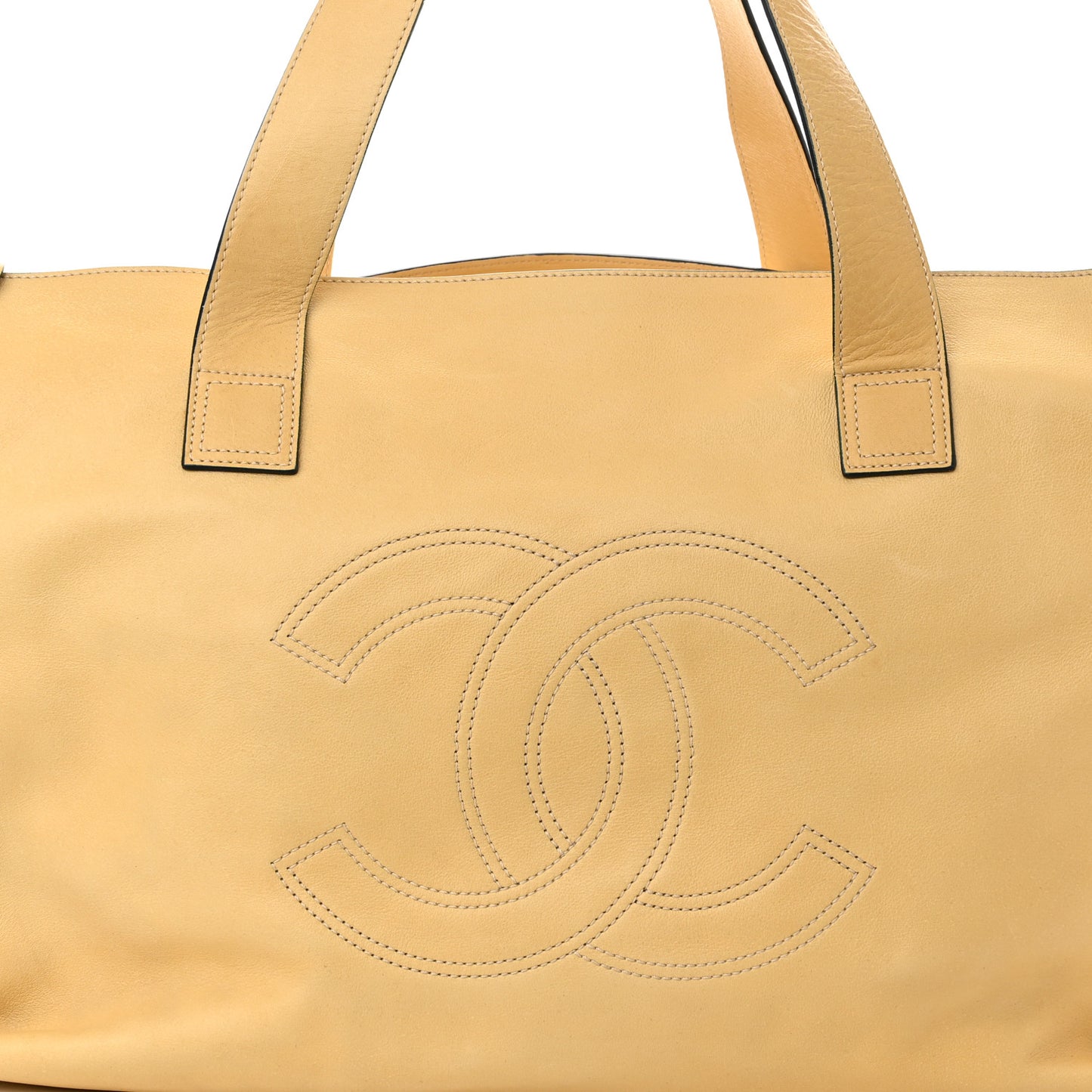 Lambskin Edgy XL Tote Beige