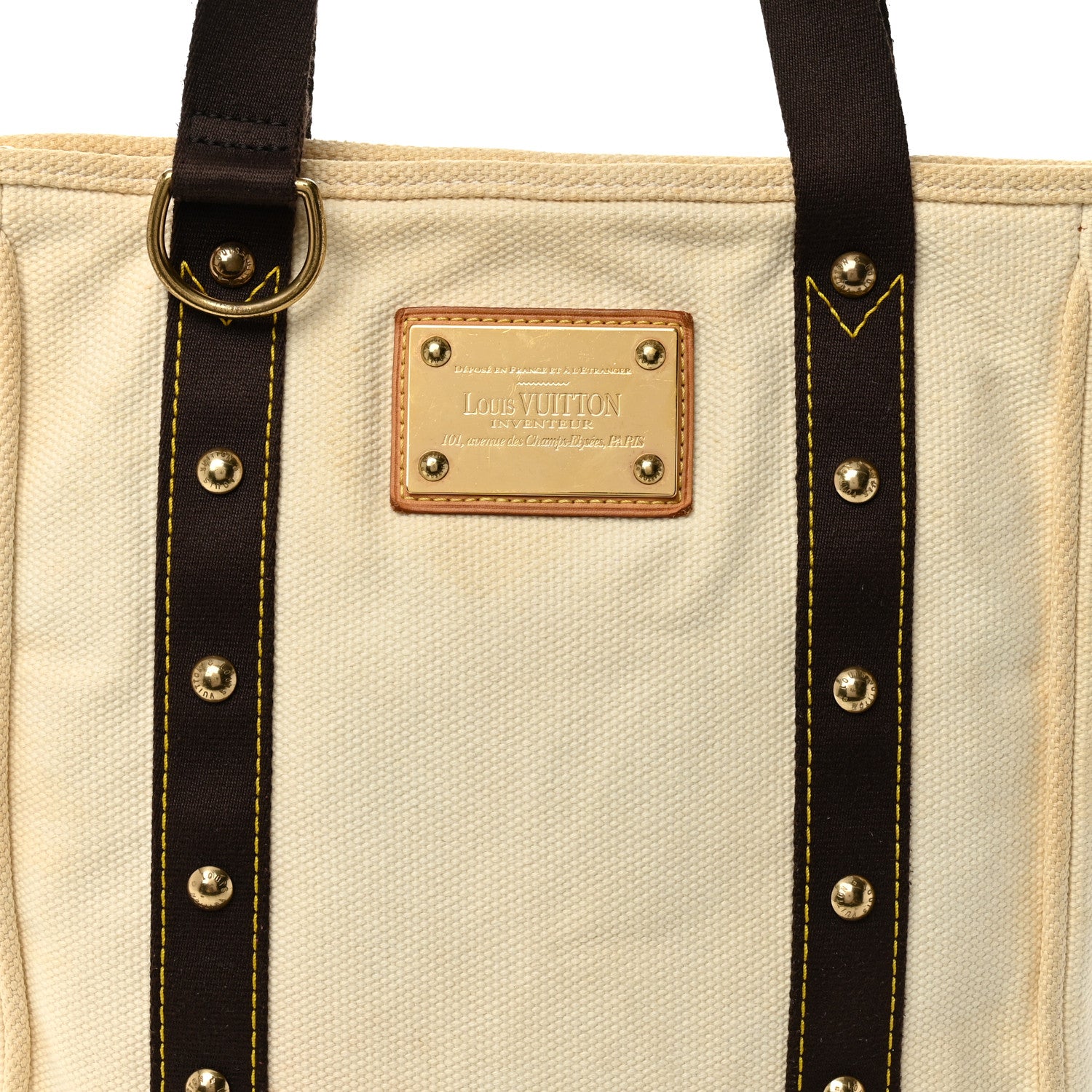 Louis Vuitton Toile Antigua Cabas MM Tote White 7 of 10