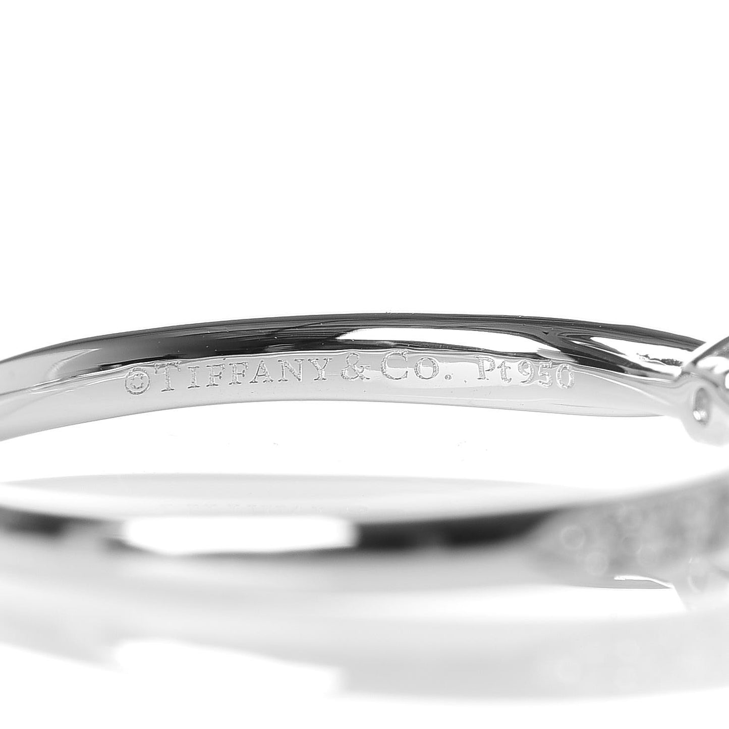 Platinum Diamond .19ct Round Brilliant Harmony Engagement Ring 56 7.5