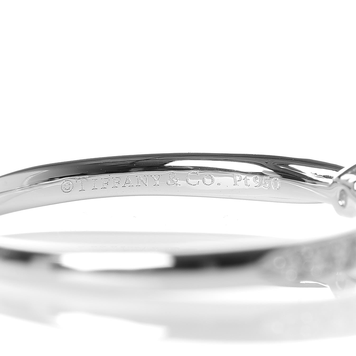 Tiffany Platinum Diamond .19ct Round Brilliant Harmony Engagement Ring 56 7.5 6 of 7