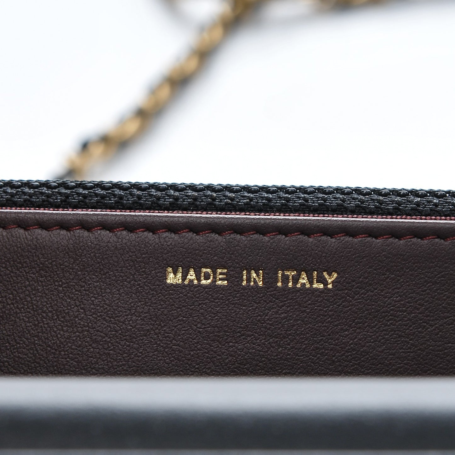Aged Calfskin Quilted Lucky Charms 2.55 Reissue Wallet On Chain WOC Black