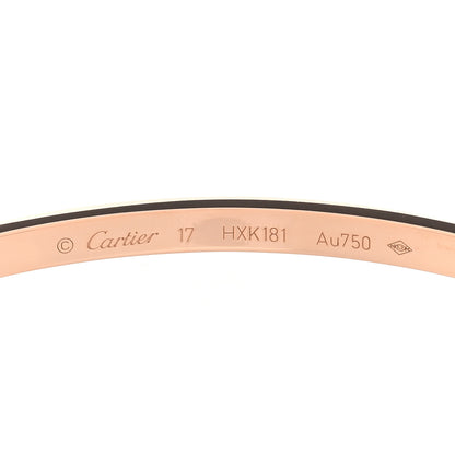 Cartier 18K Pink Gold 6 Diamond Small LOVE Bracelet 17 4 of 7