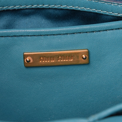 Miu Miu Nappa Matelasse Zip Tote Turchese 8 of 21