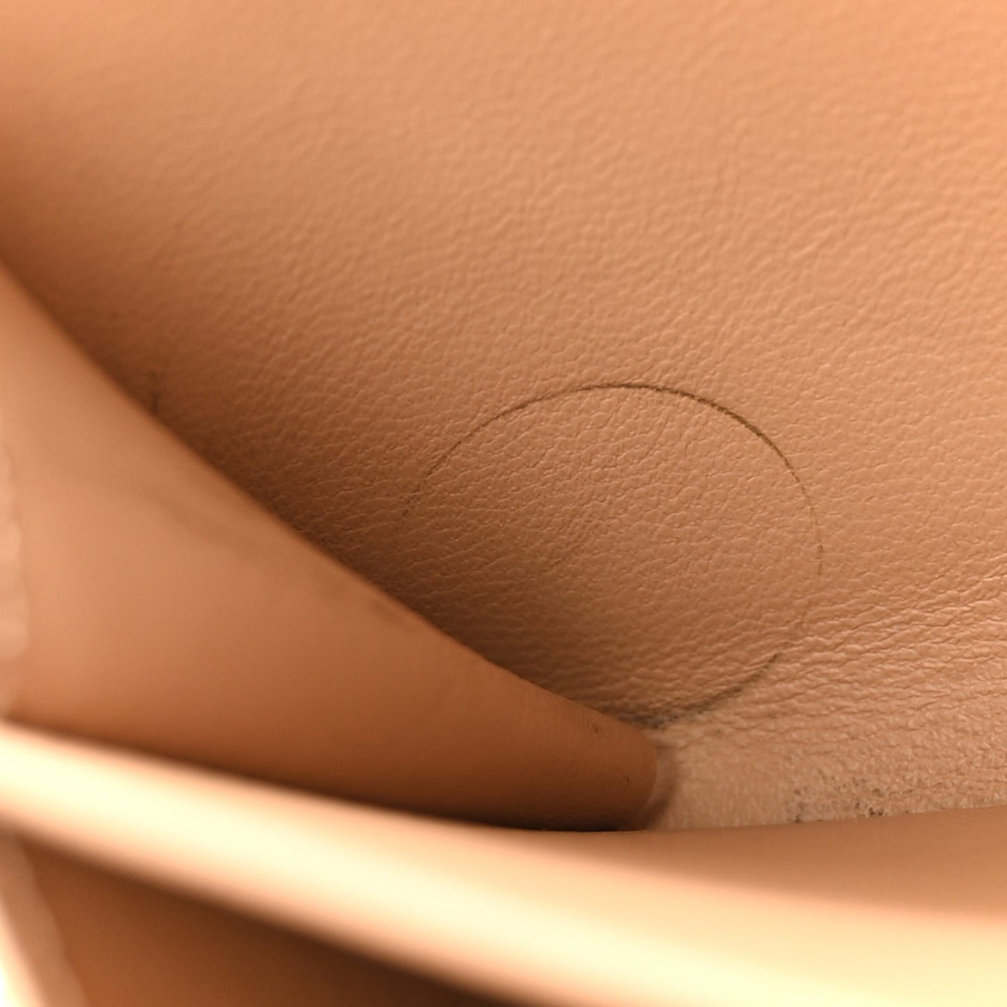 Lambskin Embossed Monogram Lou Coussin Wallet Camel