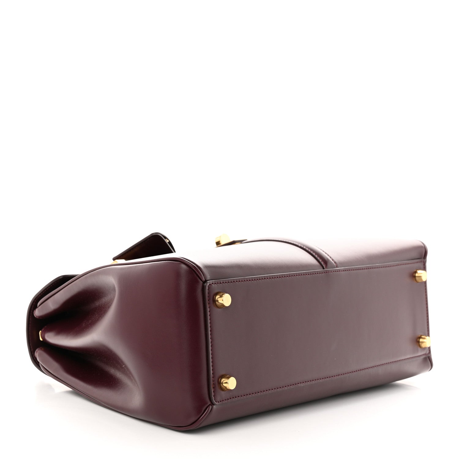 Celine Satinated Calfskin Medium 16 Top Handle Bag Light Burgundy 4 of 13