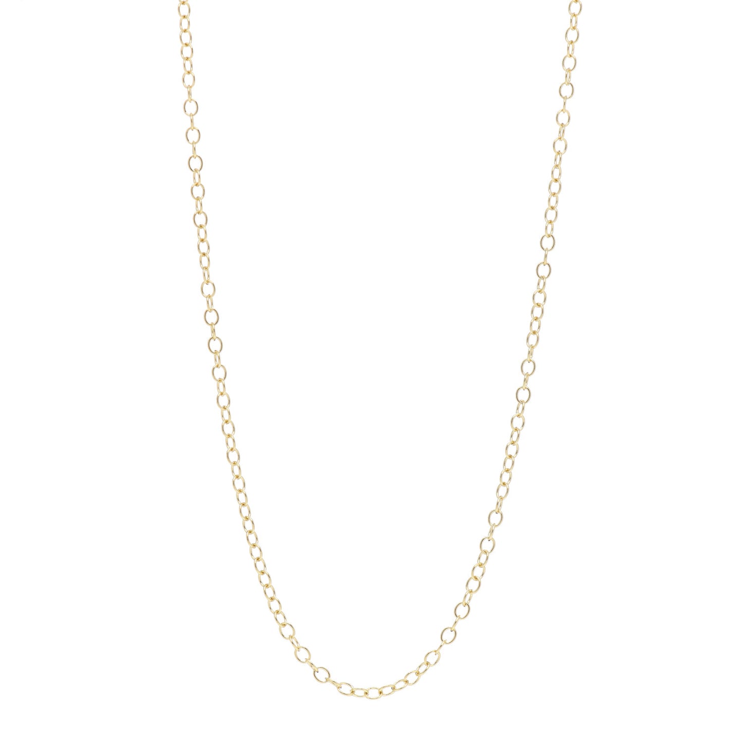 18K Yellow Gold Extra Small Chain Necklace 18"