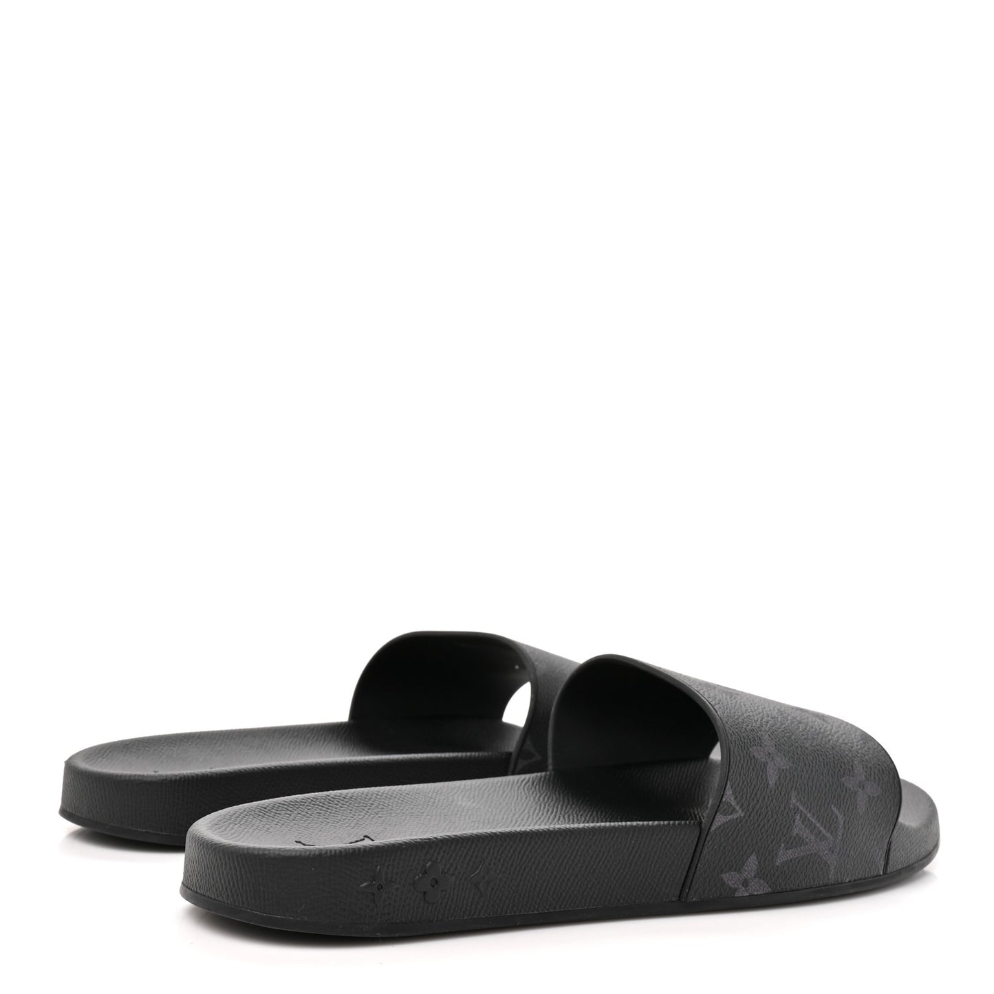 Rubber Monogram Eclipse Mens Waterfront Mules 10 Black