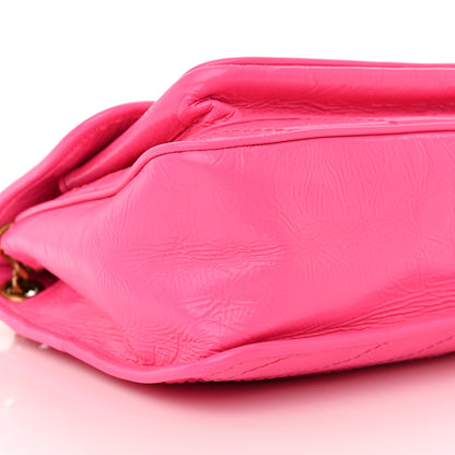 Saint Laurent Crinkled Calfskin Matelasse Monogram Medium Niki Chain Satchel Rose Glow 9 of 11