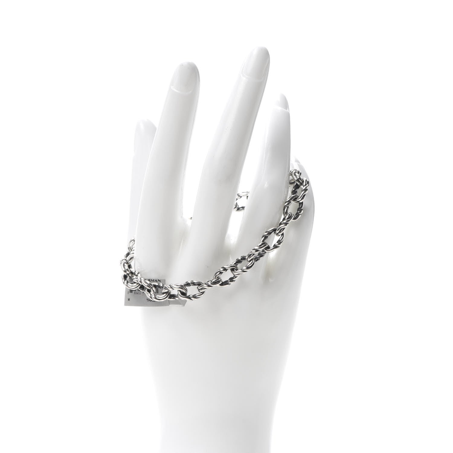 David Yurman Sterling Silver 8mm Twist Link Chain Bracelet 2 of 5