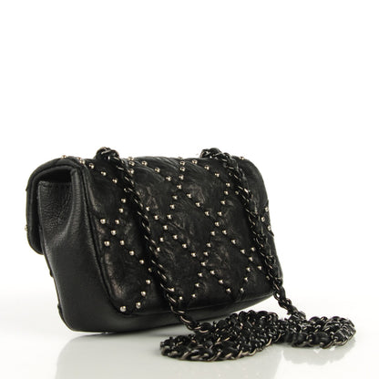Chanel Lambskin Studded Mini Metal Beauty Flap Black 3 of 8