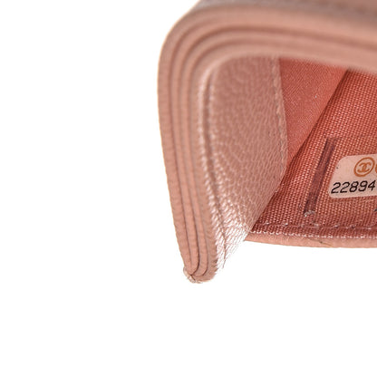 Chanel Caviar Camellia Embossed Card Holder Pink 6 of 8