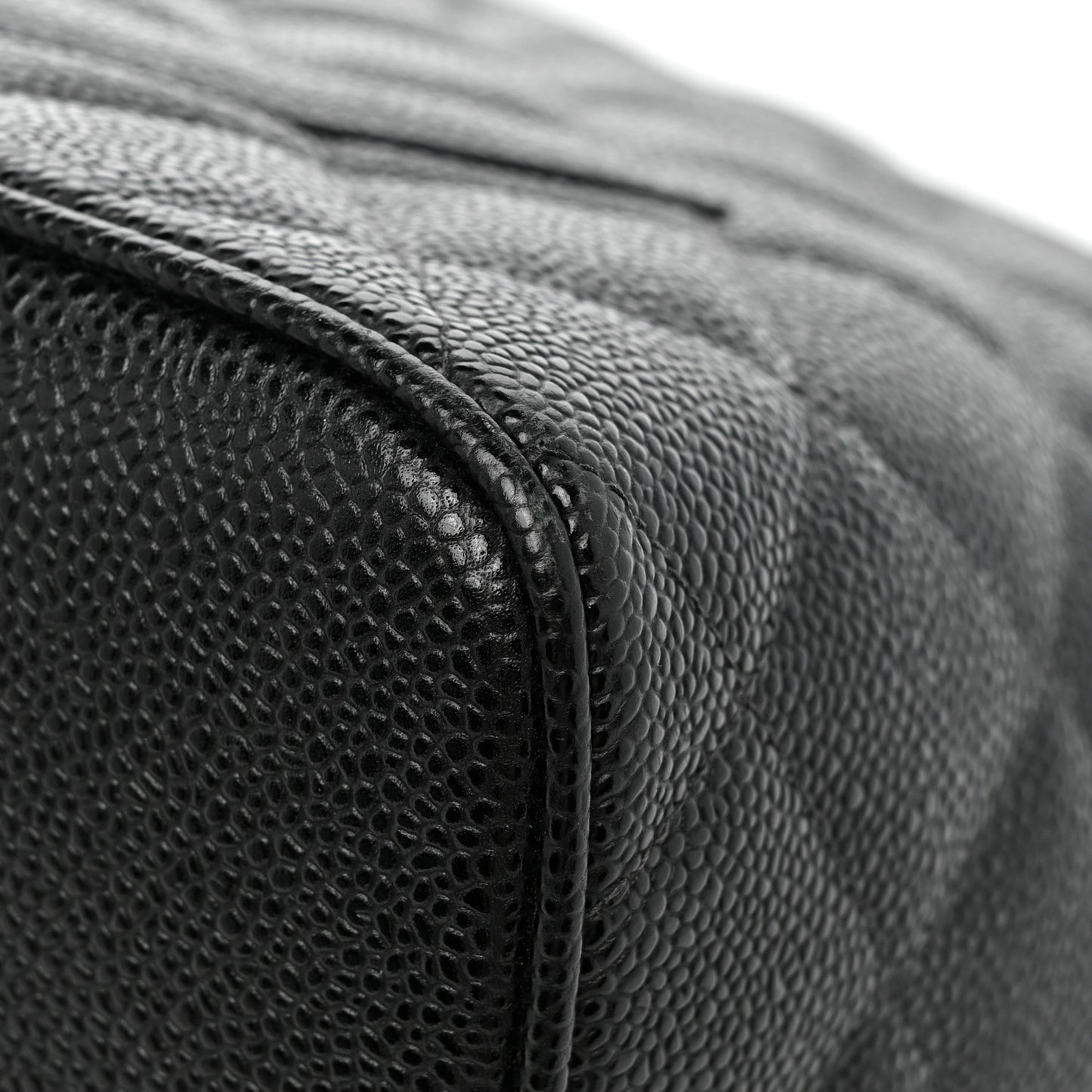 Caviar Quilted Medallion Tote Black