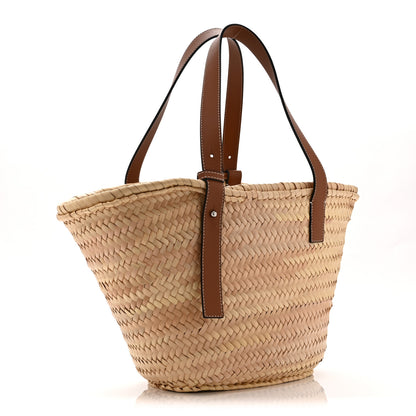 Loewe Raffia Medium Basket Tote Bag Natural Tan 3 of 10
