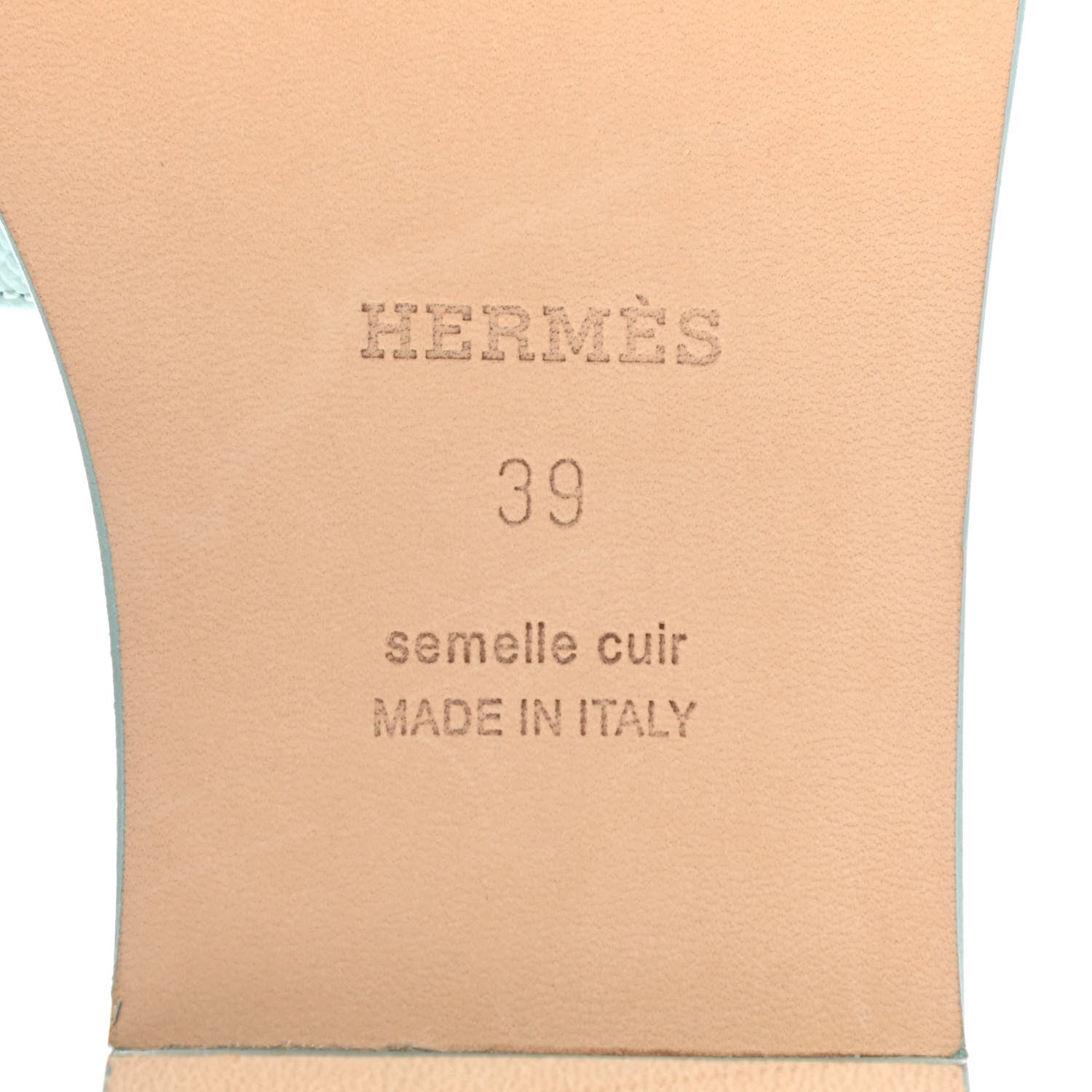 Hermes Epsom Oran Sandals 39 Vert Embrun 6 of 8