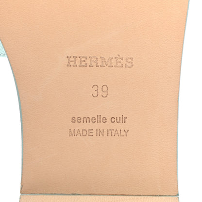 Hermes Epsom Oran Sandals 39 Vert Embrun 6 of 8