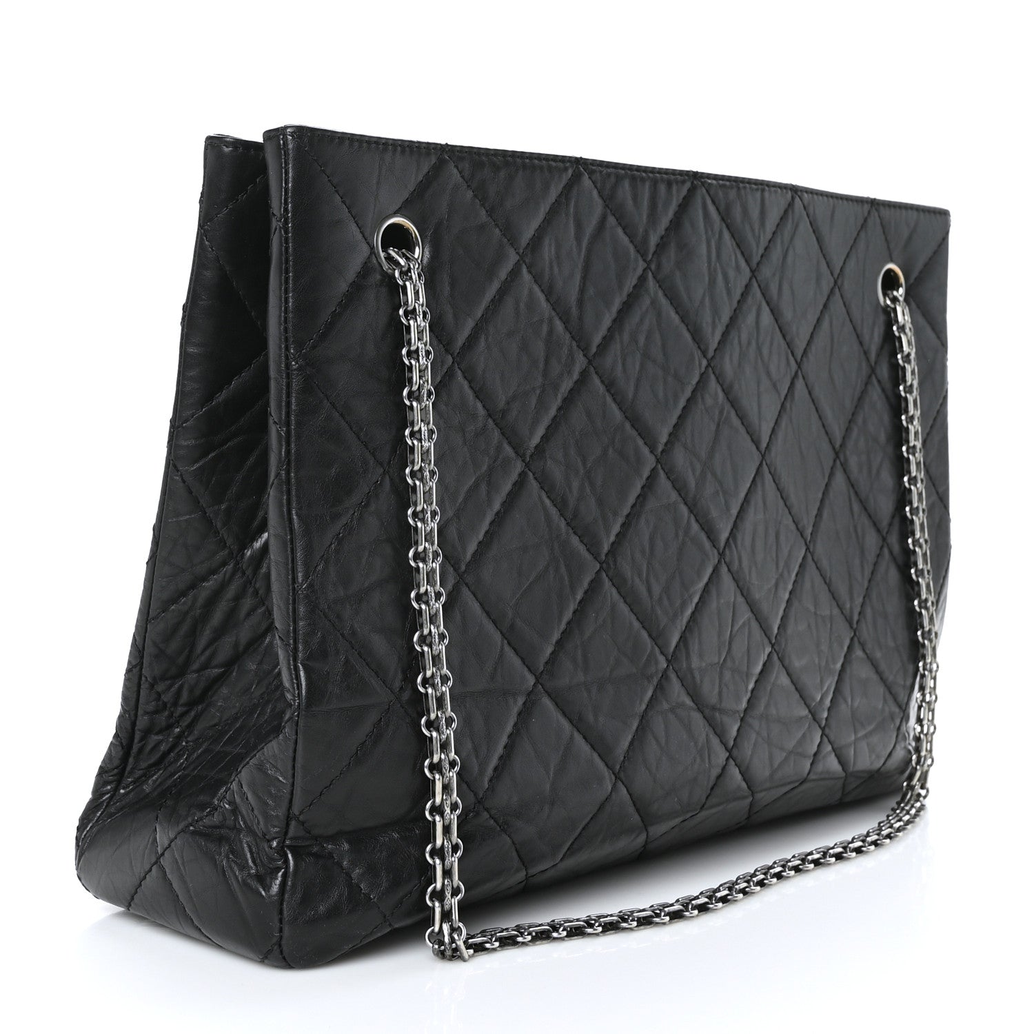 Chanel Aged Calfskin Reissue 2.55 Tote Black 3 of 9