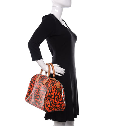 Louis Vuitton Monogram Graffiti Speedy 30 Orange 2 of 14