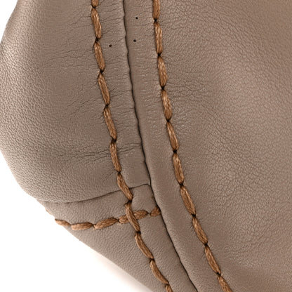 Prada Soft Calfskin Stitched Shoulder Bag  Argilla 14 of 14