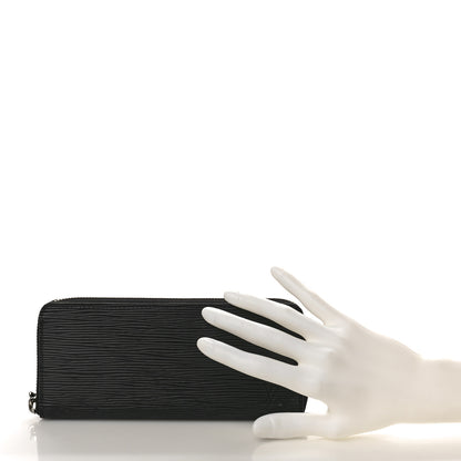 Louis Vuitton Epi Clemence Wallet Black 2 of 8