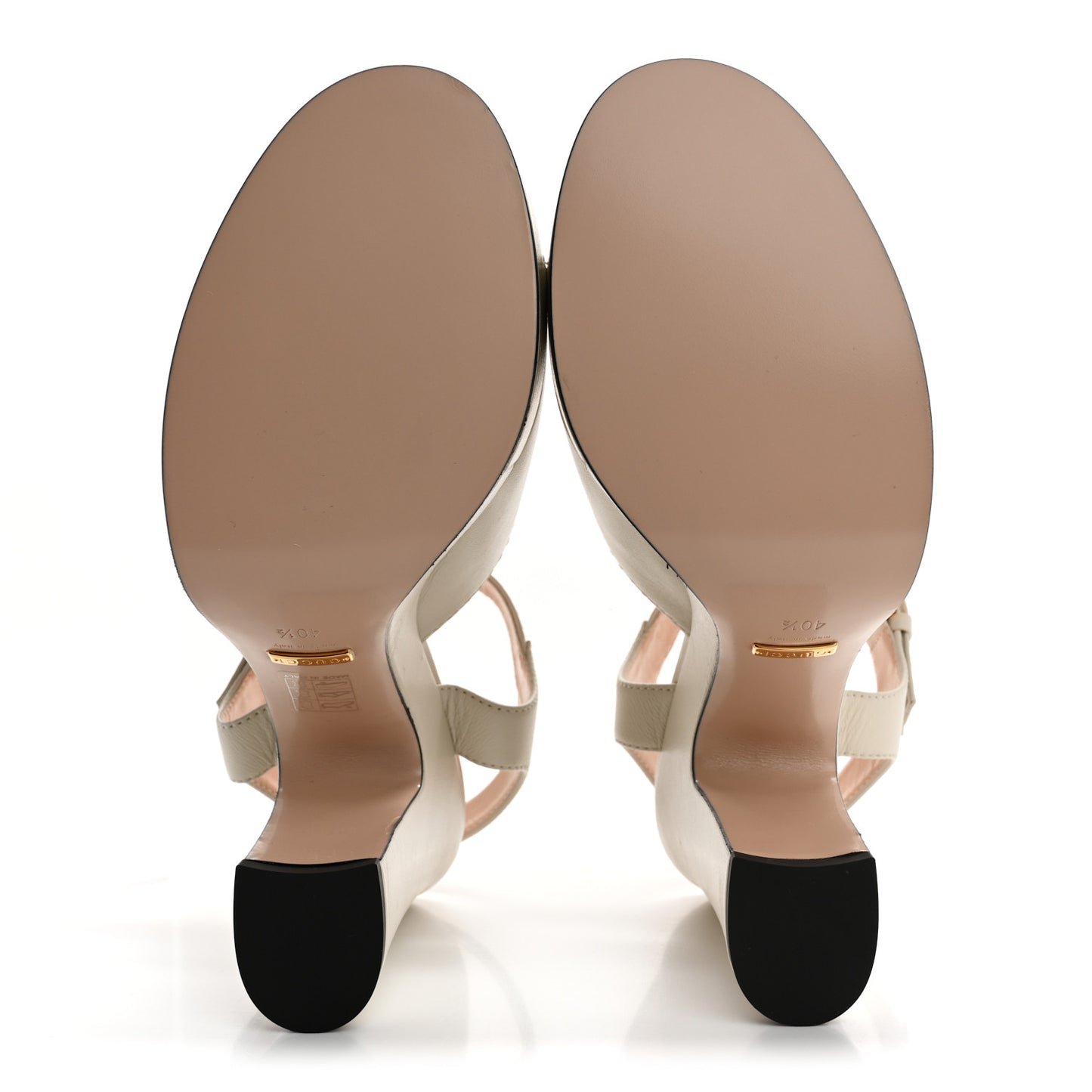 Nappa Charlotte Horsebit 40/135mm Platform Sandals 40.5 Mystic White