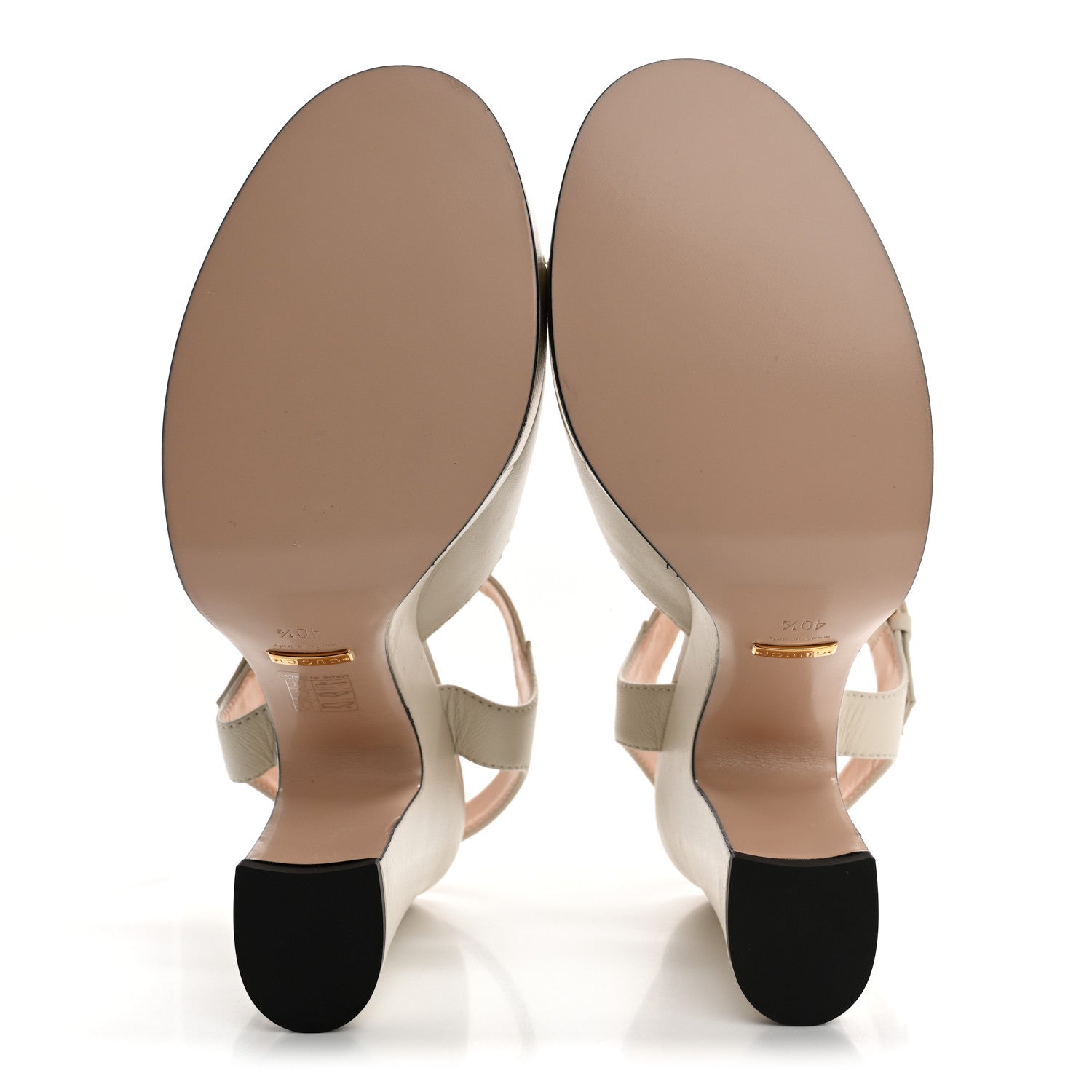 Gucci Nappa Charlotte Horsebit 40/135mm Platform Sandals 40.5 Mystic White 6 of 10