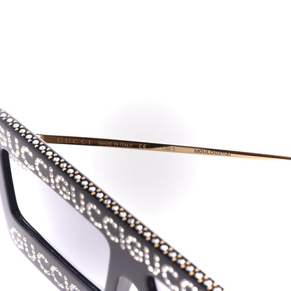 Gucci Acetate Crystal Mask-Frame Sunglasses GG0431S Black 5 of 8