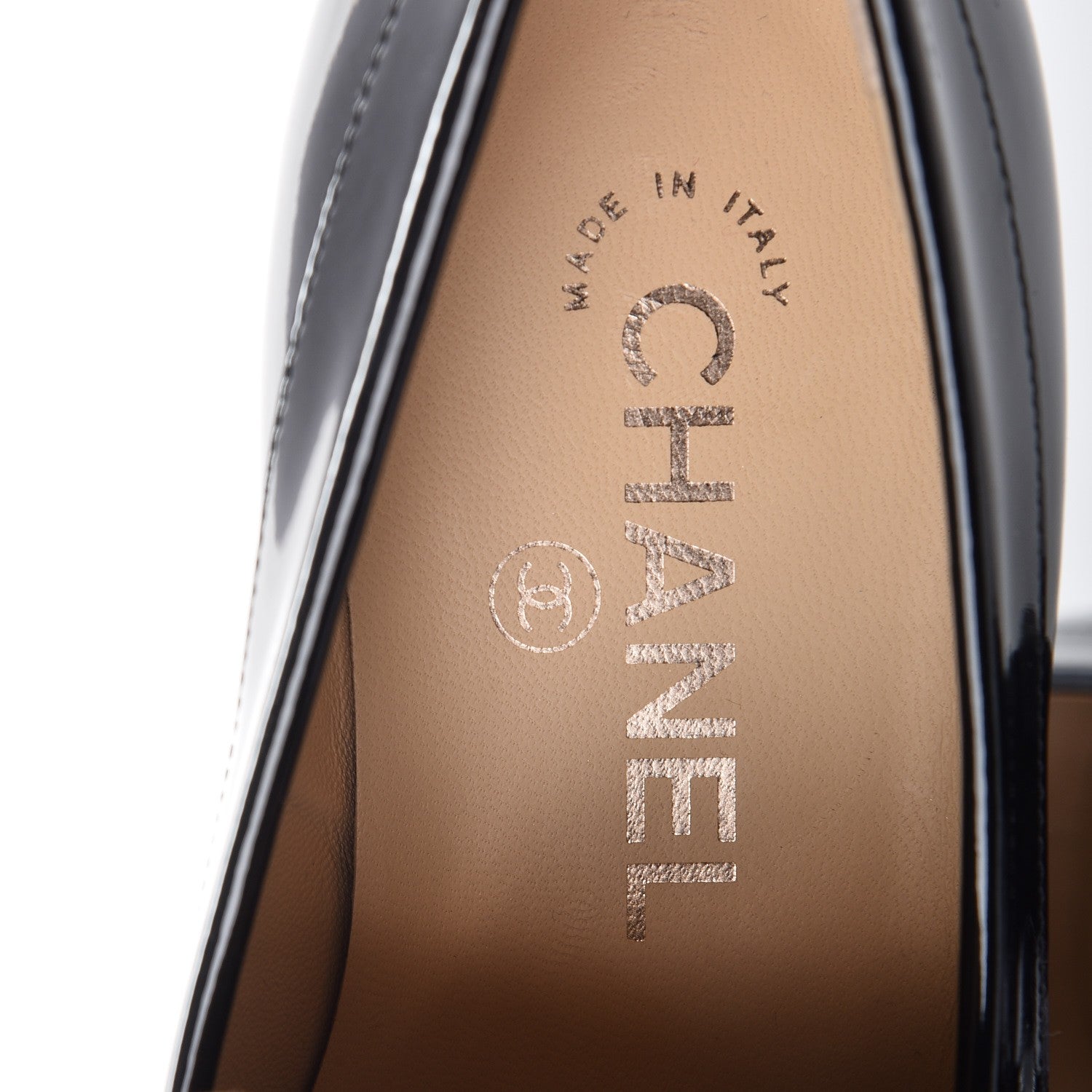 Chanel Patent Calfskin CC Loafers 36 Black 7 of 10