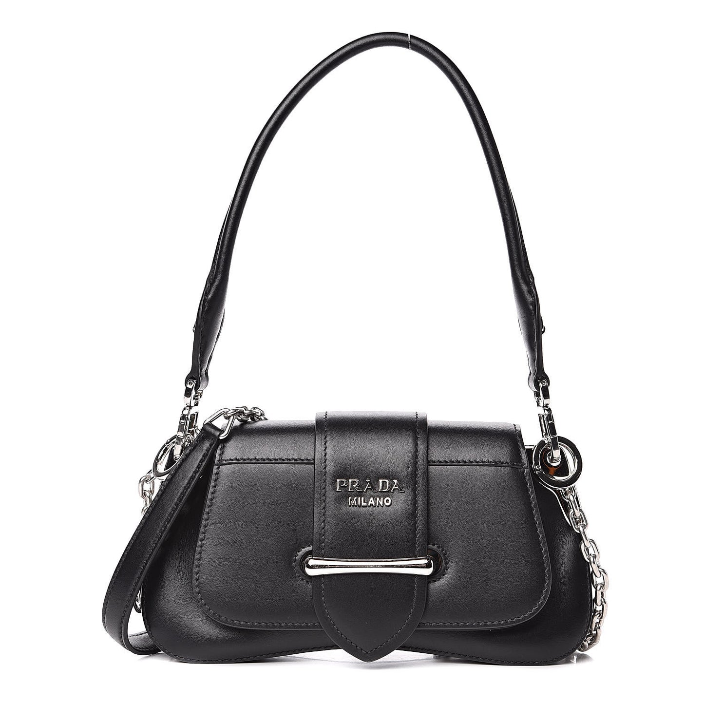 City Calfskin Sidonie Shoulder Bag Black