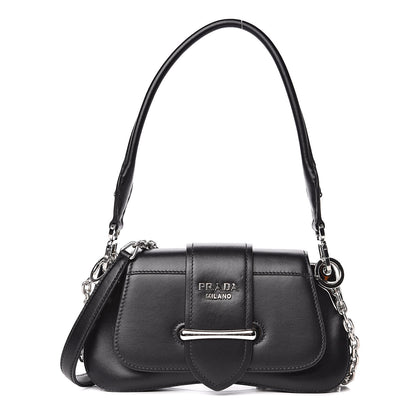 Prada City Calfskin Sidonie Shoulder Bag Black 1 of 9