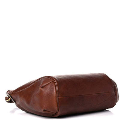 Gucci Calfskin Twist Strap Hobo Brown 3 of 23