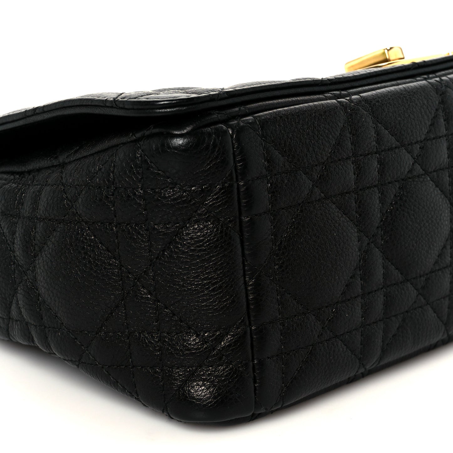 Calfskin Cannage Medium Caro Bag Black