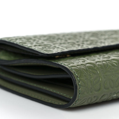 Loewe Calfskin Embossed Small Wallet Avocado 8 of 9