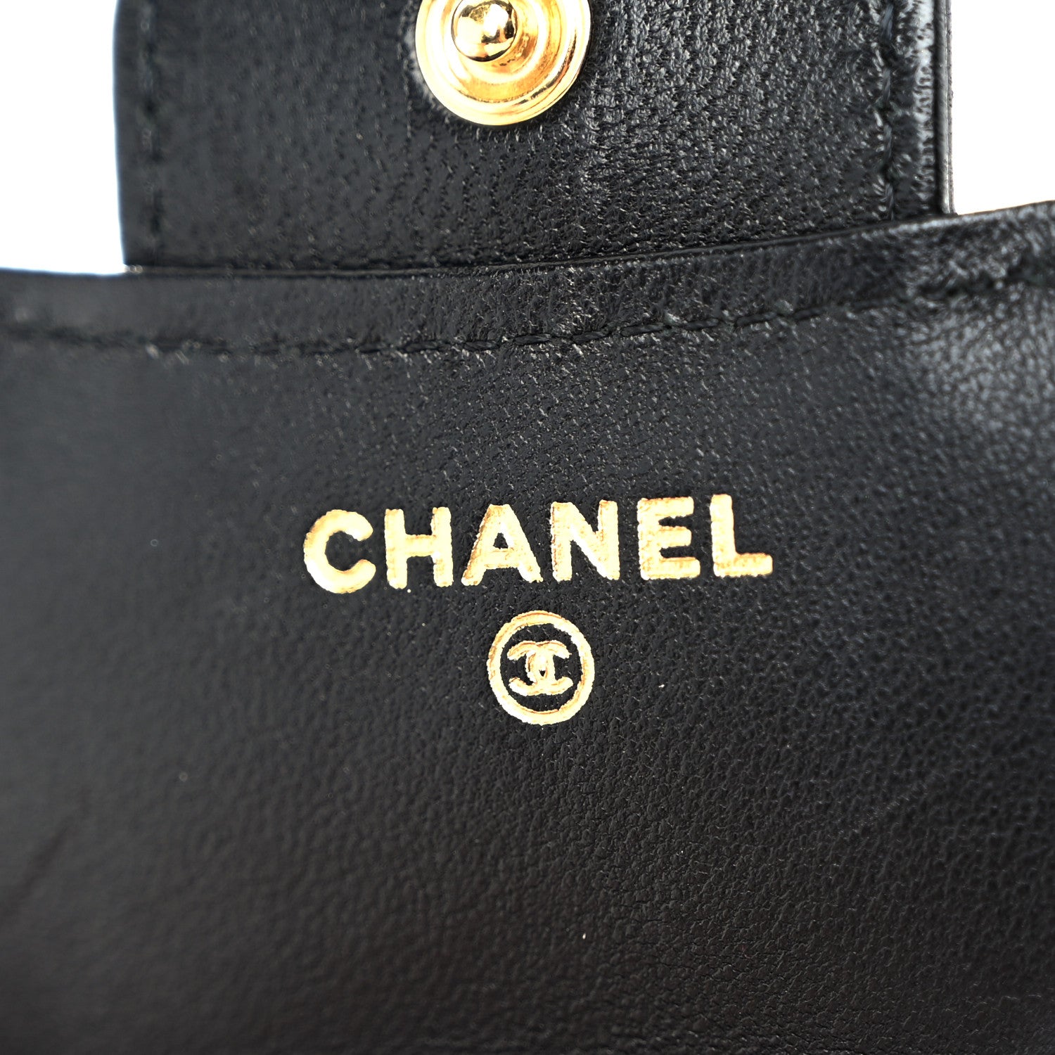 Chanel Lambskin Quilted Top Handle Flap Coin Purse With Chain Black 6 of 12