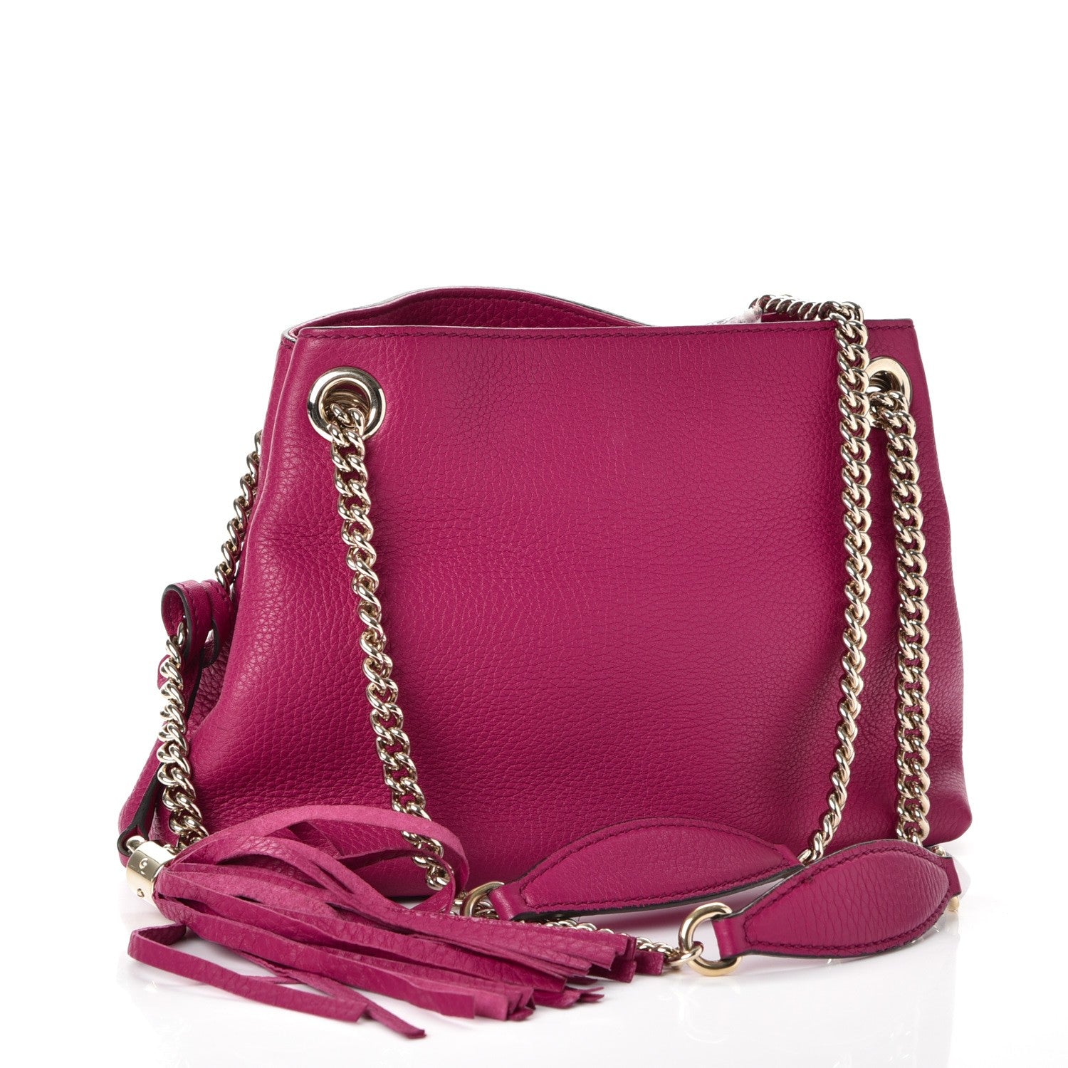 Gucci Cellarius Calfskin Small Soho Chain Shoulder Bag Bright Bouganville 3 of 13