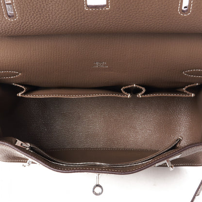 Hermes Taurillon Clemence Jypsiere 28 Etoupe 6 of 10